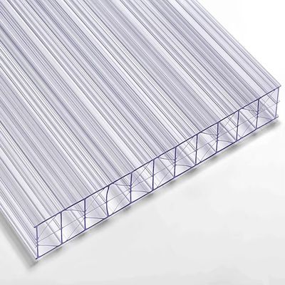 Manufacturer Wholesale Transparent X Triple Pc Hollow Sheet Polycarbonate Sheet Thermal Insulation Hollow Board