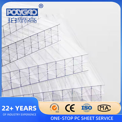 Transparent Eco-friendly X-structure Multiwall Polycarbonate Sheet 16mm Polycarbonate Roofing Sheets