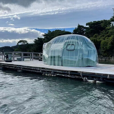 Bubble House Transparent Polycarbonate Dome House - 4.2M Geodesic Glamping Tent UV Resistant PC Villa for Hotel & Camping