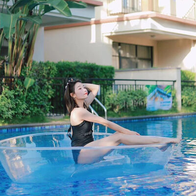 PC Sheets Clear Polycarbonate Canoe Kayak - 6mm See-Through Boat for Underwater Viewing Single/Double Seat Options