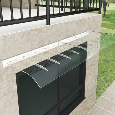 Manufacturer Wholesale Transparent Sound Insulation Outdoor Polycarbonate Awning Pc Visor Sheet Car Parking Awnings