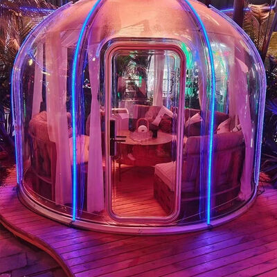 High Transparency Glamping Camping Geodesic Prefabricated Dome Polycarbonate Dome House for Outdoor Patio