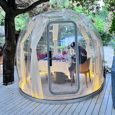 High Transparency Glamping Camping Geodesic Prefabricated Dome Polycarbonate Dome House for Outdoor Patio
