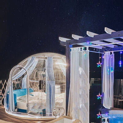 Modern Tiny Polycarbonate Bubble House with Bathroom EPS Shaped Transparent Dome House