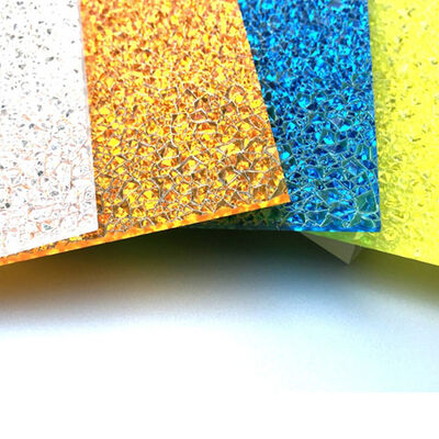 Factory Direct 4x8ft Transparent PC Embossed Sheet Polycarbonate Roof Panel Diamond Pattern Custom Size Available