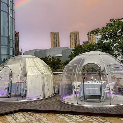 Factory Direct 360° PC Dome House Transparent Glamping Tent OEM ODM Custom Size Color Fast Assembly Marine Grade Materials