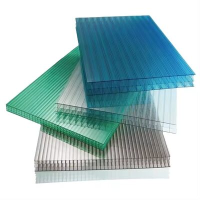 Anti Moth Colored 4-layer Polycarbonate Hollow Board, PC Colored Roof Plastic Board for Greenhouse Use