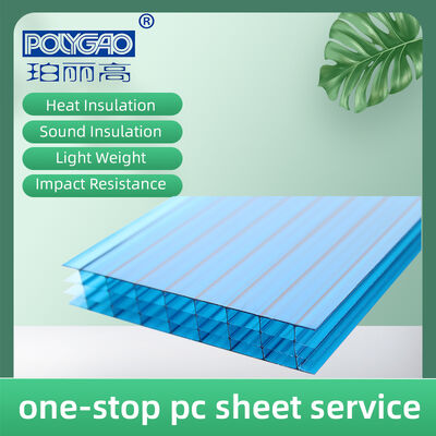 Anti Moth Colored 4-layer Polycarbonate Hollow Board, PC Colored Roof Plastic Board for Greenhouse Use