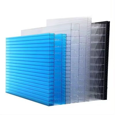 Anti Moth Colored 4-layer Polycarbonate Hollow Board, PC Colored Roof Plastic Board for Greenhouse Use