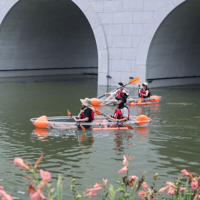 PC Sheet High Impact Polycarbonate Boat Transparent Clear Bottom Boat for Sightseeing Fishing 1-2 Person