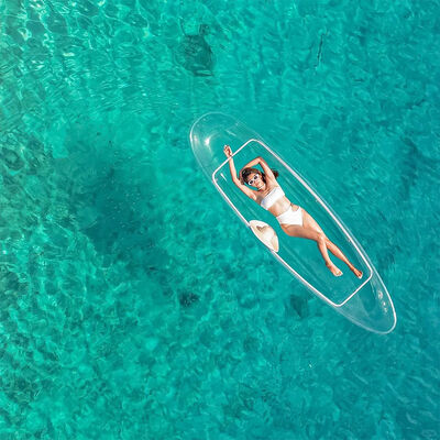 PC Sheet UV Resistant PC Boat Crystal Clear See Through Boat for Resort Lake Eco Tour Wholesale