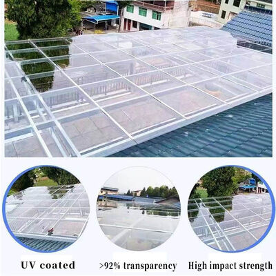 POLYGAO Durable Eco-Friendly Polycarbonate UV Sheets for Greenhouse Roofs Customizable Length
