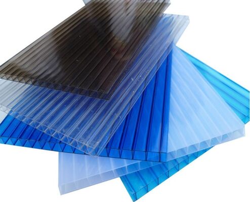 POLYGAO PC Hollow Sheet Double Layer Anti-Scratch Durable Eco-Friendly Polycarbonate for Hotel Greenhouse Roofing Custom Length