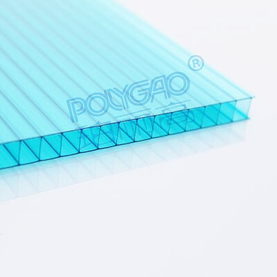 POLYGAO PC Hollow Sheet Double Layer Anti-Scratch Durable Eco-Friendly Polycarbonate for Hotel Greenhouse Roofing Custom Length