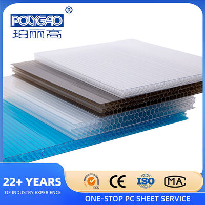Impact Resistance Construction Usage Pc Polycarbonate Honeycomb Plastic Box for Turn Hollow Sheet