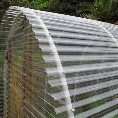 0.8mm-3mm PC Corrugated Sheet , Clear Building Roofing Polycarbonate Sheet
