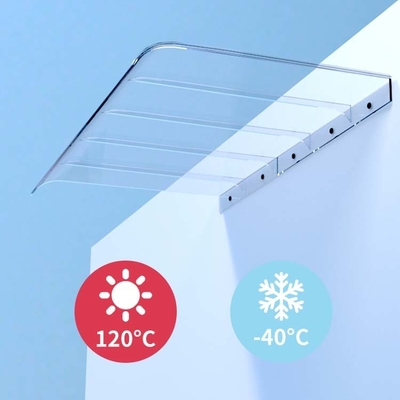 Weather Resistant Polycarbonate Awning Panels Solid Polycarbonate Window Canopy