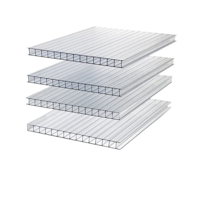 Hot Sale 10mm Thickness High Compact Two Layer Hollow Polycarbonate Sheet Twin Wall Polycarbonate Sheet