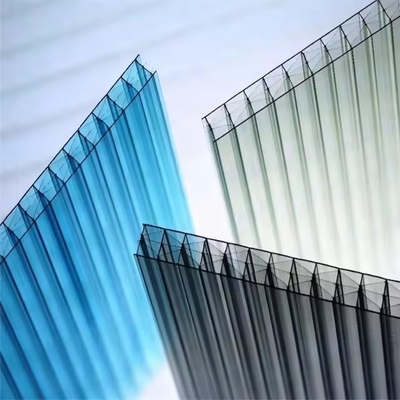 3mm 4mm 5mm 6mm 8mm 10mm 12mm Clear Scratch Resistant Transparent 4 X 8 Feet Twin Wall hollow Polycarbonate Sheet PC hollow sheet for roofing and building material