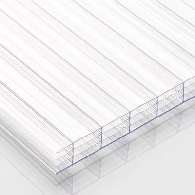 UV Protection Twin Wall Polycarbonate Panels , Multiwall Polycarbonate Roofing Sheets
