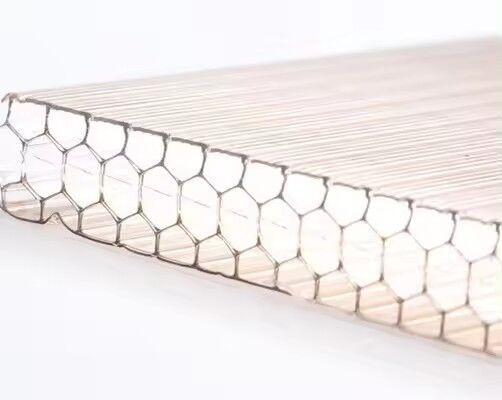 Tecido de folha de policarbonato de honeycomb de alta qualidade de policarbonato de tubo regular Painel de honeycomb
