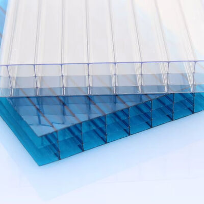 Tấm polycarbonate rỗng 100% nguyên sinh 4 lớp PC Board Tấm polycarbonate đa vách