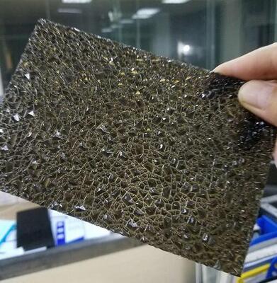 Brandwerende en vlamvertragende zonneschermen PC-reliëfplaten kaspanelen diverse kleuren